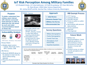 IoT Risk Perception Among Military Families poster for Capstone project