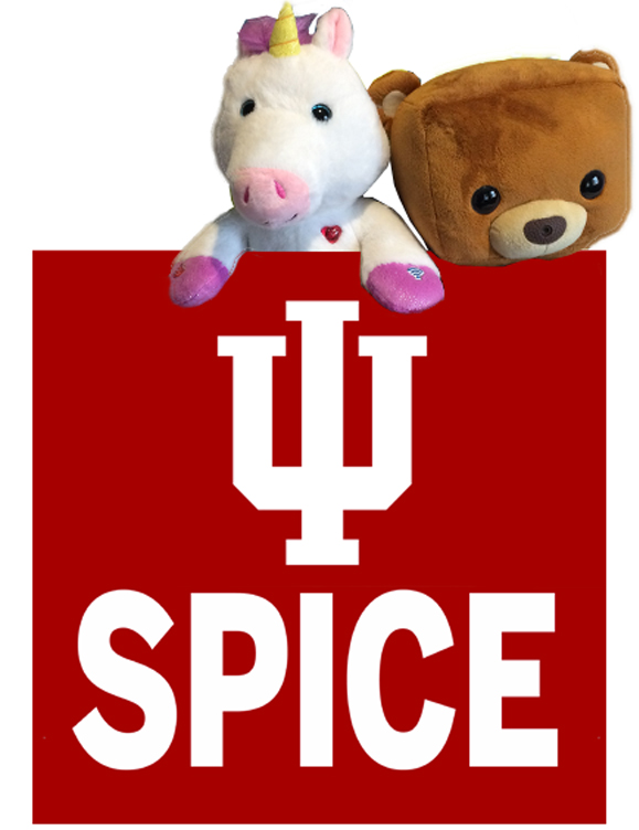 IU Logo with a unicorn and a bear above it